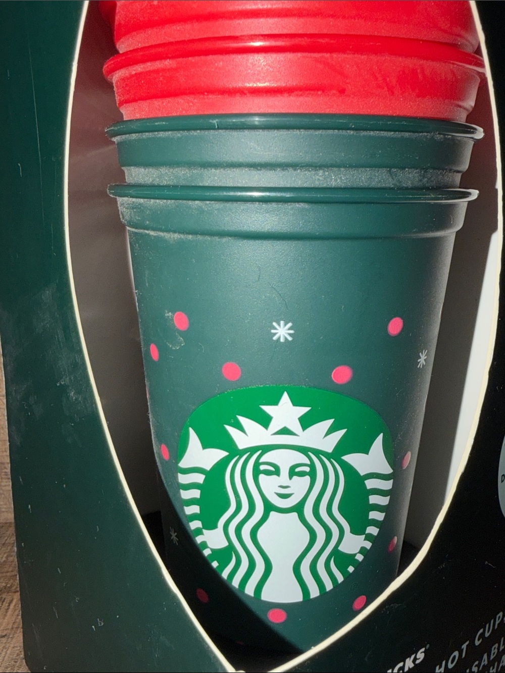 Starbucks 2022 25 year holiday cup cheer six piece color changing hot cups NIB - Picture 3 of 7